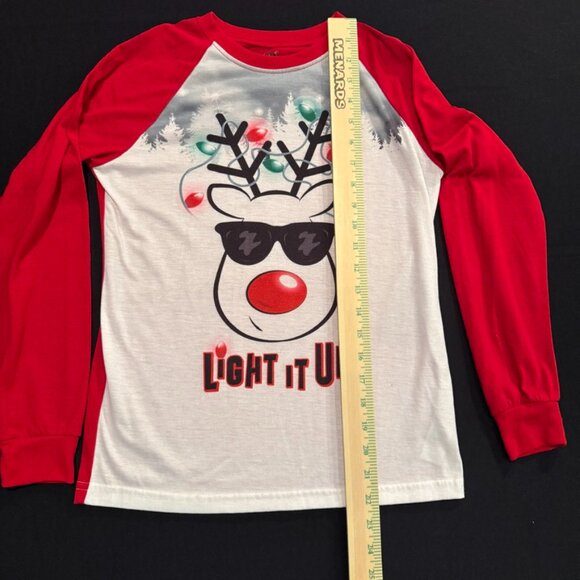 Holiday FamJams Light It Up Reindeer Family Christmas Pjs Kids Large 10/12 - Picture 5 of 10